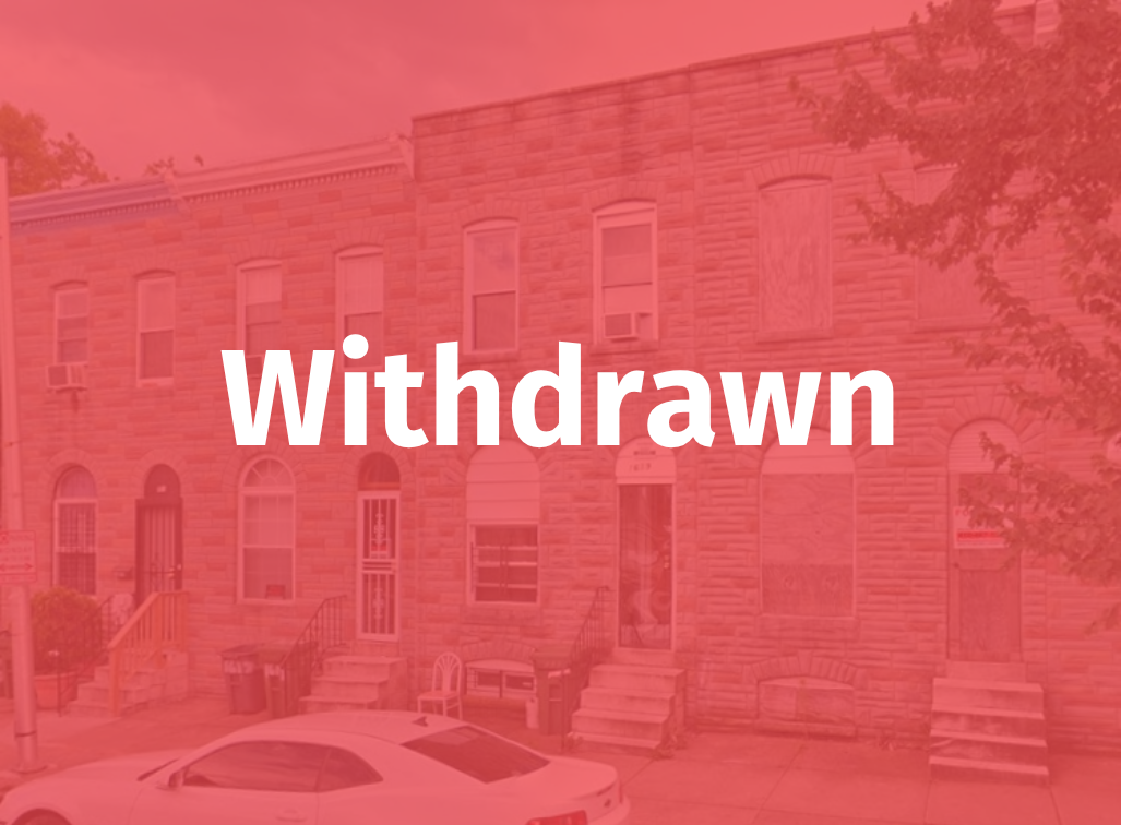 1619 McHenry Street - WITHDRAWN